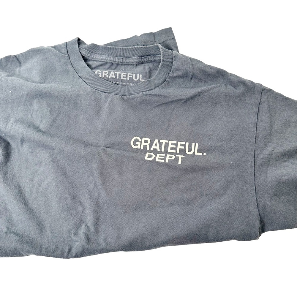 GRATEFUL Graphic Tee Black Grey Grafitti Large Mens - Picture 2 of 4